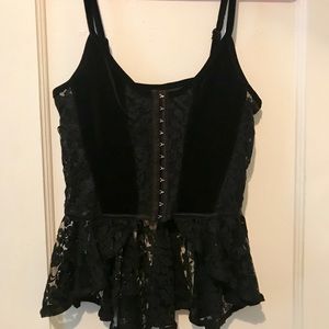 Lace and velvet tank top!